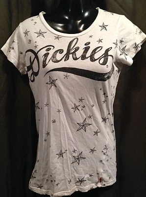 DICKIES GIRL Graphic White Knit TEE TOP Girls Size YOUTH XL - Image 1 of 4