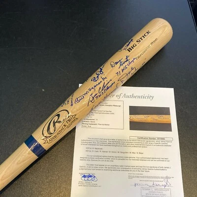 1971 Pittsburgh Pirates World Series Champs Team Signed Baseball Bat JSA COA - Image 1 of 4