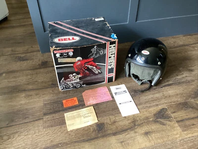 Capacete vintage 1985 Bell Magnum LTD com caixa e papéis moto sujeira - Imagem 1 de 4