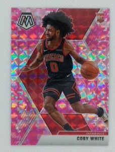 2019-20 Panini Mosaic Pink Camo Prizm Coby White Rookie RC #211, Parallel