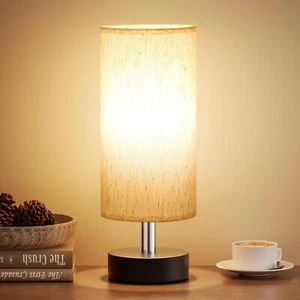 Small Table Lamp for Bedroom - Bedside Lamps for Nightstand, Minimalist Night St - Picture 1 of 9