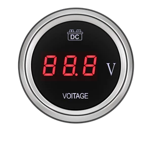 2" 52mm RED LED LCD Digital Voltmeter Voltage Gauge 9-35V for Boat Car - Picture 1 of 14