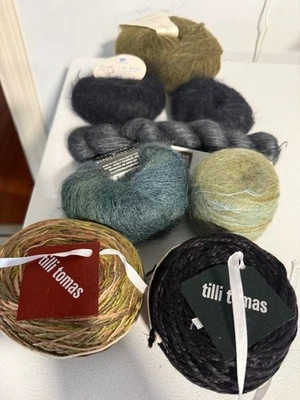 Luxury Yarn Lot Mohair Silk Alpaca Blends Tilli Tomas Snefnug Shibui Italy x 8 - Image 1 of 4