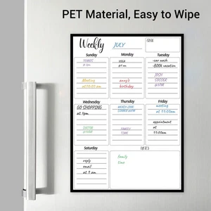 Magnet Weekly Planner Dry Erase Whiteboard Vertical To Do List Sheet - Picture 1 of 12