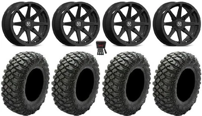 Valor V01 14" Wheels Black 30" Crawler XG Tires Kawasaki Mule Pro FXT  KRX Foto 1 de 4