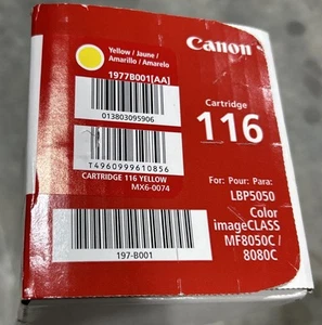 NUEVO GENUINO - CARTUCHO DE TÓNER CANON 116 AMARILLO - 1977B001 CAJA SELLADA - Imagen 1 de 6