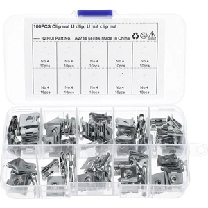 100pcs Car Fastener Clips U-clip Car U Nuts Automotive U Nut Car Body Panel - Picture 1 of 12