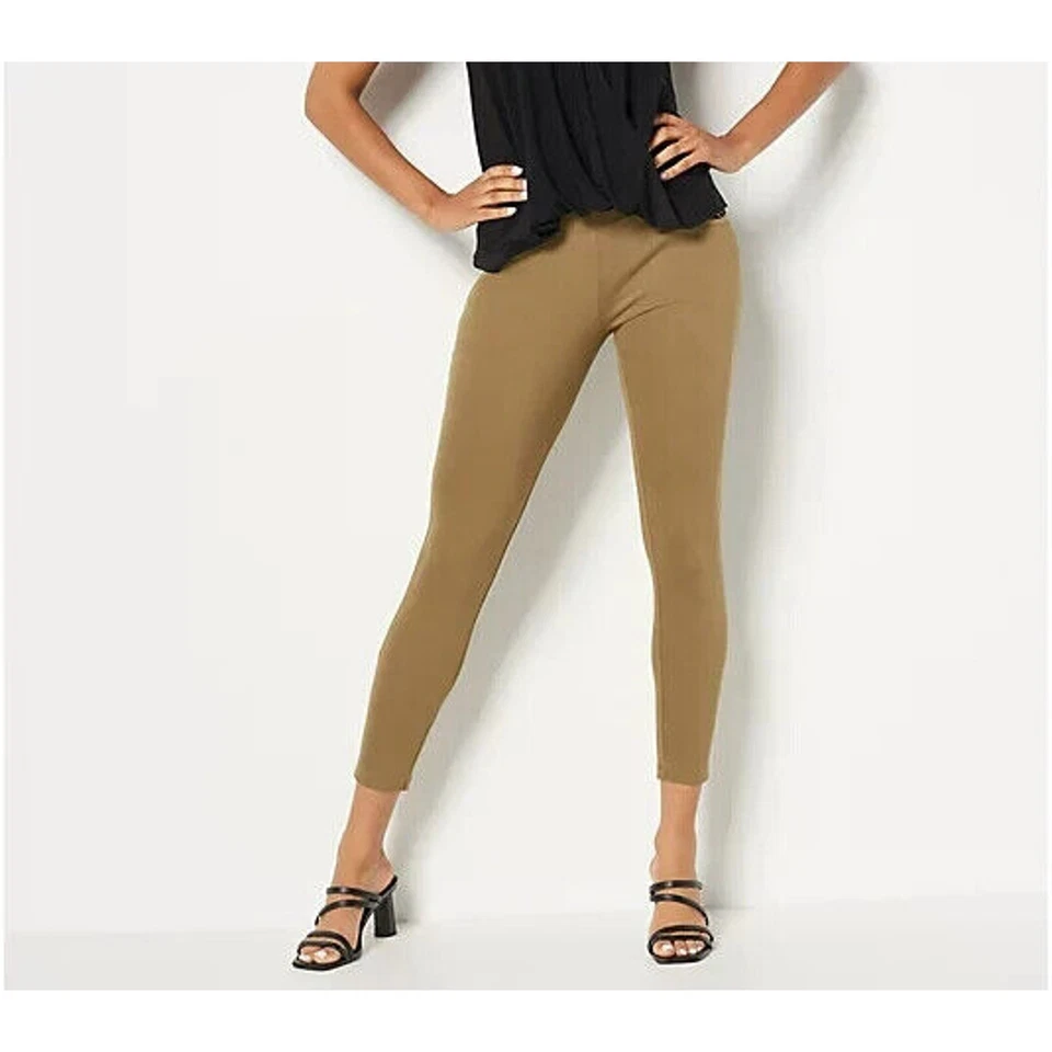 MUJERES CON CONTROL NUEVO $63 St. Tropez Sarga Legging con Bolsillos Oliva 22WP Foto 1 de 4
