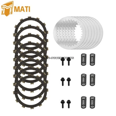 离合器摩擦和钢板和弹簧螺栓套件适用于雅马哈 YZ250 2002 - 2024 — 第 1/4 张图片