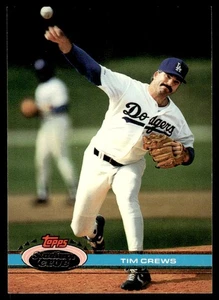 1991 Stadium Club Tim Crews Los Angeles Dodgers #375 - Picture 1 of 2