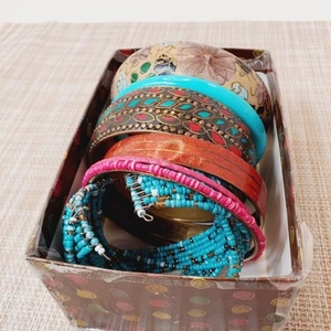 Assortments Of Women's Bracelets,Copper,Beeds,Wood,Brass,Plastic. - Picture 1 of 8