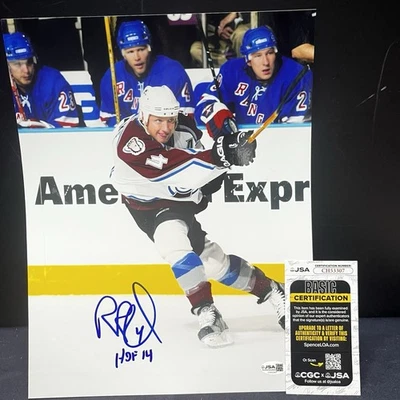 Foto autografada assinada por Rob Blake Colorado Avalanche 11x14 JSA CERTIFICADO DE AUTENTICIDADE NHL - Imagem 1 de 3