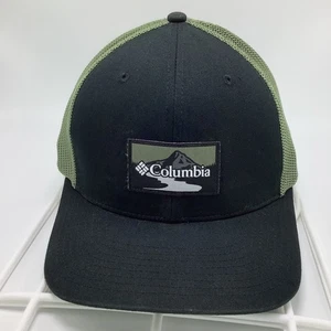 Columbia Men's Fitted Mesh Back Hat Black Olive Green Size L/XL Mountain - Picture 1 of 9