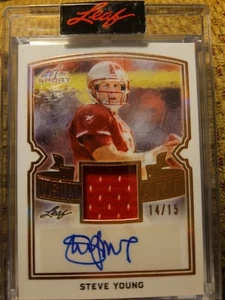 2021 Leaf Art of Sport Steve Young Auto #d /15 San Francisco 49ers Jersey Signed - Picture 1 of 2
