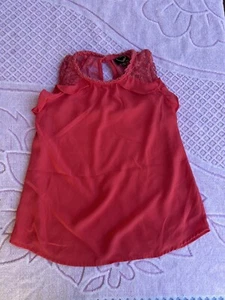 Girl Pink Lightweight Tank Blouse Size 7/8 S - Picture 1 of 6