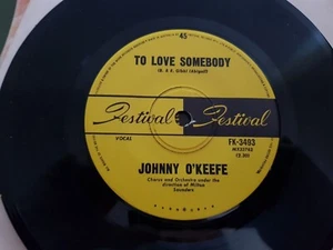 TO LOVE SOMEBODY by JOHNNY O'KEEFE RARE 1970 OZ POP BEE GEES COVER PROMO - Picture 1 of 2