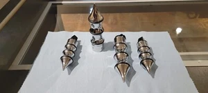 PSKMF002 B&M Precision Machine Front or Pass Pegs Spike Rap Chrome & DLX-XLG002 - Picture 1 of 1