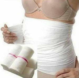 1x Postnatal Postpartum Tummy Belly Waist Recovery Gauze Muslin Wrap Band Belt - Picture 1 of 5