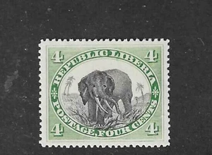 Liberia 1892, 4c elephant, mint NH, rare thus #35 Waterlow - Picture 1 of 1