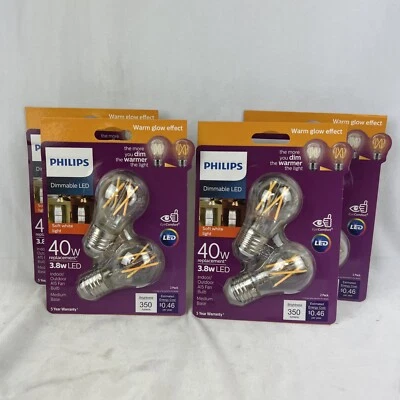 Philips acre A15 E26 (Medium) LED Bulb Soft White 40 Watt Equivalence Case of 8 - Image 1 of 3