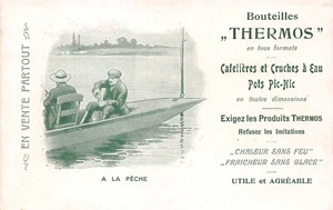 POSTCARD ADVERTISING BOUTEILLES " THERMOS " A LA PECHE - Bild 1 von 2
