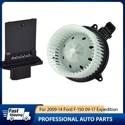 HVAC Blower Motor and Resistor Front Fit For 2009 2010 2011 2012-2014 Ford F-150 - Image 1 of 4