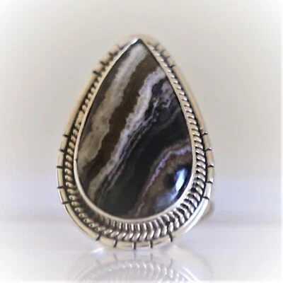 YEOVAPI JASPER 天然宝石 925 纯银手工珠宝戒指 — 第 1/4 张图片