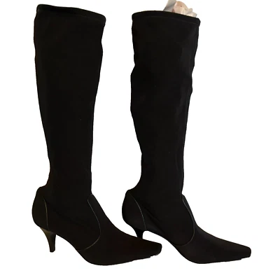 Botas Cole Haan elegantes negras elásticas para mujer punta tacones Brasil 7 Foto 1 de 4