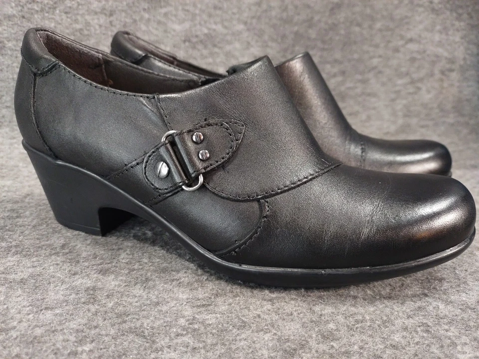 Zuecos CLARKS Collection Genette Harper Punta Cerrada Cuero Negro (Mujer) Talla 8M Foto 1 de 4