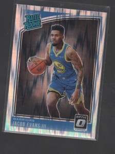 JACOB EVANS III 2018-19 PANINI DONRUSS OPTIC SHOCK RATED ROOKIE CARD #178