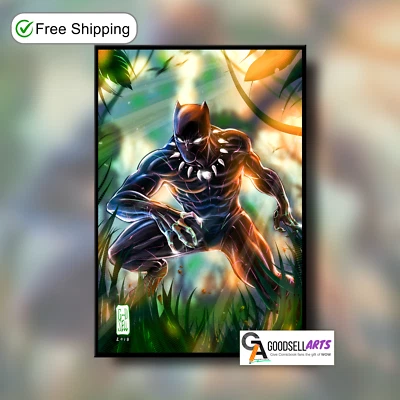 Black Panther Wakanda Poster, Marvel Black Panther wall art, Superhero posters - image 1 of 4