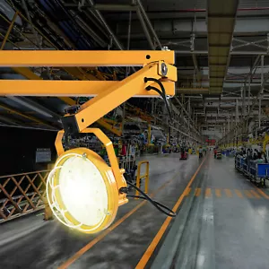 Foldable Loading Dock LED Lights Outdoor Work Swing Arm Lamp for Warehouse 50W - Picture 1 of 13