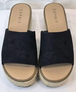 Esprit Nadina Shoes Size Womens US 9.5 Platform Espridilla Slide Black - Picture 1 of 6