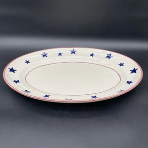 Hartstone Pottery Stars And Stripes 17” Oval Platter - EUC - Picture 1 of 7