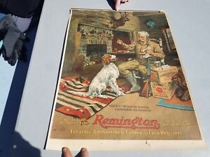 VTG Original 1910s 1920s Remington Arms Game Load Poster Dog Gun Henry Watson