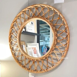 Ikea GRINSBOL Mirror, hand-woven rattan, 21 ¾ " BRAND NEW 605.310.44 - Picture 1 of 6