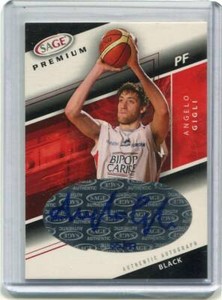 2005 Sage Premium - ANGELO GIGLI - Black Autograph ITALY BASKET FERENTINO #d/99