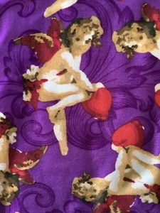 NWT LulaRoe One Size OS Leggings Valentines Day Purple Cupid **Rare** - Picture 1 of 9