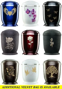 Urns for Ashes Adult Large Cremation Funeral Human Memorial Burial Remain Metal - Picture 1 of 129