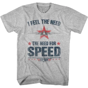 Top Gun Movie F14 Tomcat I Feel The Need The Need For Speed Men's T Shirt - Picture 1 of 5