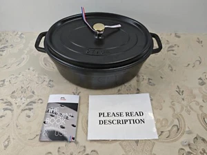 Staub Cast Iron Roaster/Cocotte, Oval 37 cm, 8 L, Black (PLEASE READ) - Picture 1 of 10