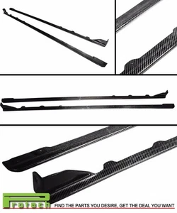Carbon Fiber Side Skirts Add On Spoiler Lip fit 2015+ WRX STI SUBARU - Foto 1 di 3