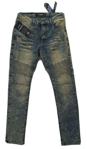 Reason Brand Acid Wash Jeans Pants Men's Size 32 Blue - Picture 1 of 6