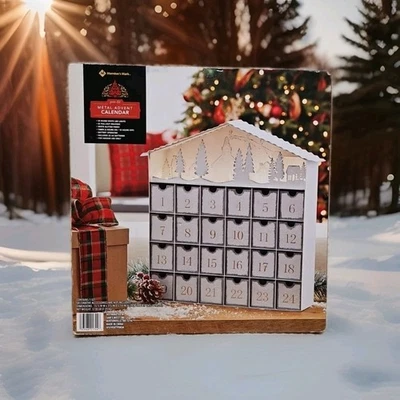 Member's Mark Pre Lit Metal Advent Calendar NEW Sam's Club NIB - Image 1 of 4