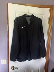 Nike Dri-Fit Windbreaker Jacket Men’s Large Black Gray GUC - Picture 1 of 6