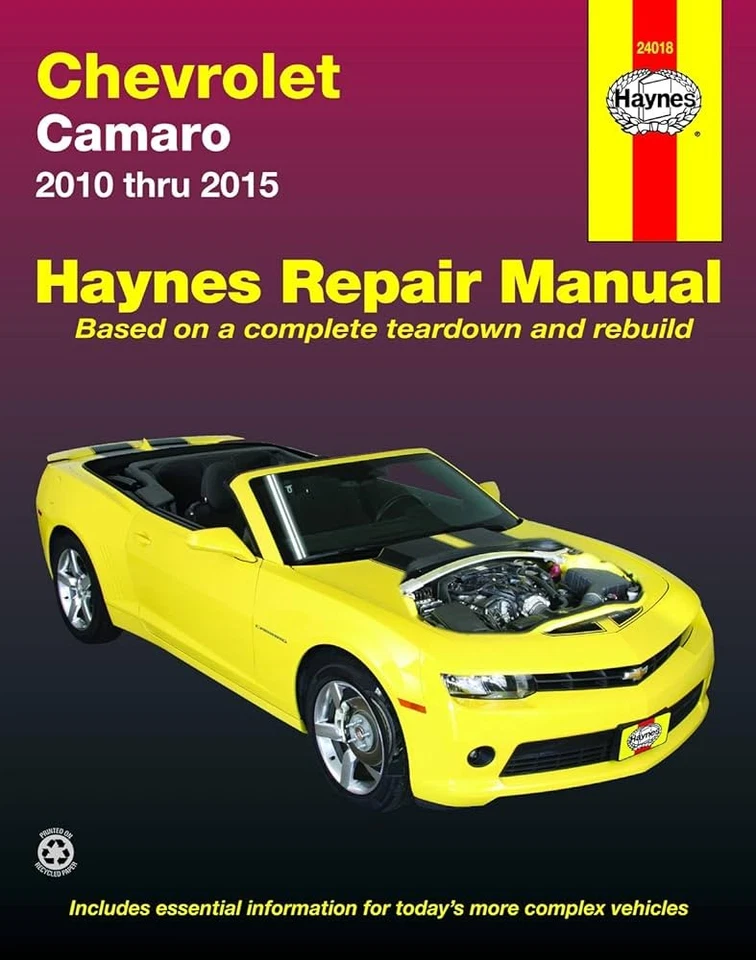 Chevrolet 2010-2015 Camaro shop repair service manual Haynes Automotive BOOK - Image 1 of 1