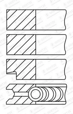 GOETZE ENGINE 08-527600-00 Kit fasce elastiche per FIAT 500 Limousine 500 Kombi - Immagine 1 di 4