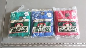 3 Red Blue Green NOS Vtg Long Johns Top Boys Button Thermal Shirt L 14-16 USA - Picture 1 of 24