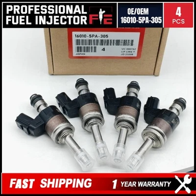 Juego de 4 inyectores de combustible 16010-5R1-315 OEM para Honda Fit DX EX-L2015-2019 1,5 L Foto 1 de 4