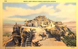 Postal de colección, pueblo indio Walpi-Hopi, aprox. Años 60, 3A-H33 - Imagen 1 de 2